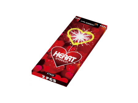Бенгальские огни в интернет-магазине Крут Салют Бенгальские свечи HEART SPARKLER (2 шт в уп)