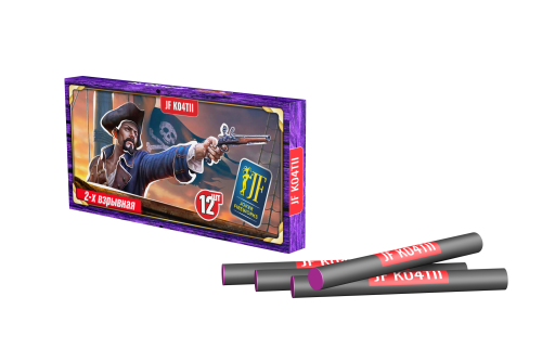 Купить Петарды, наземные и летающие фейерверки ДЖ К-4/2 "Корсар 4" 2 хлопка (упак.12шт.)