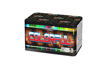 Батареи салютов в интернет-магазине Крут Салют Фейерверк COLORFUL веерный эффект 76 залпов