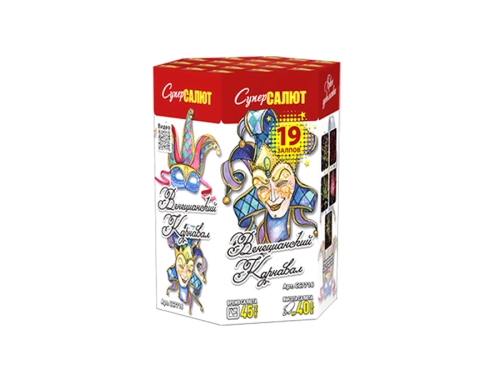 Купить батарею салютов Фейерверк Венецианский карнавал 19 залпов