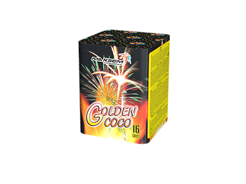 Батареи салютов в интернет-магазине Крут Салют Фейерверк GOLDEN COCO 16 залпов