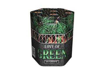 Батареи салютов в интернет-магазине Крут Салют Фейерверк LOVE OF GREEN 19 залпов