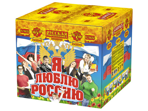 Купить батарею салютов Фейерверк Я люблю Россию 36 залпов