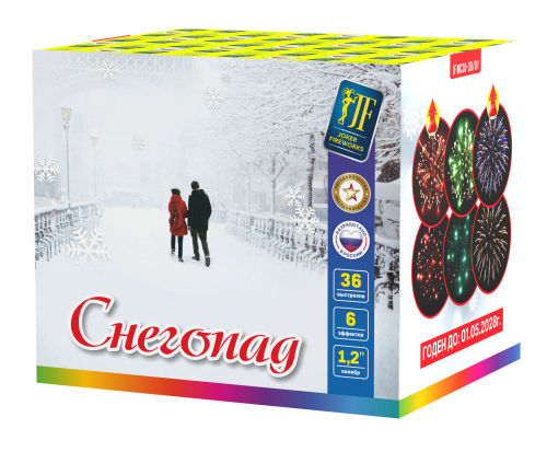 Купить батарею салютов Фейерверк Снегопад 36 залпов