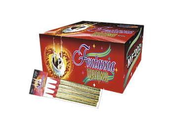 Свечи в торт в интернет-магазине Крут Салют Фонтан (свеча) холодного огня настольный CAKES FOUNTAIN 60 сек (4 шт в упак) 15 см