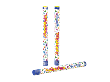 Хлопушки в интернет-магазине Крут Салют Хлопушка пневматическая 60 см с фигурным разноцветным металлизированным конфетти.