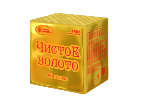 Купить батарею салютов Фейерверк Чистое золото 36 залпов
